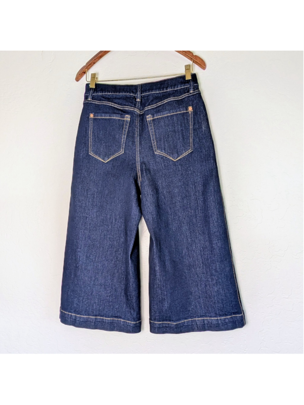 INC International Concepts Jeans Womens 8/29 Dark Wash Wide Leg Denim Culottes - Picture 4 of 12